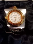 Atlantis Pocket Watch + Chain Holder Case Zodiac Signs Astrology Gold Tone. Fixed Price $35.00.