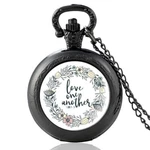 Womans Mens Pendant Necklace Pocket Watch Christian "love One Another" John 4:11. Fixed Price $16.77.