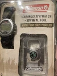 Coleman Chronograph Survival Watch. Vintage New Box. Colman.. Fixed Price $20.06.