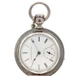Antique 1884 Elgin 6 Ounce 11J Key Wind Hunter Pocket Watch 13 Coin Silver. Fixed Price $762.75.