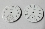 2 Waltham Size Pocketwatch Porcelain Dials With Hairlines See Pics ----B-164. Fixed Price $12.95.