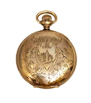 Waltham Gold-filled Hunter Case Men's Pocket Watch, Size 6. Fixed Price $375.25.
