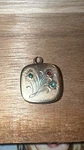 Antique Victorian Pocket Watch Fob Etched Jewels Square Gold Filled. Fixed Price $29.99.