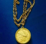 Stunning American Liberty Morgan Coin Lucerne Swiss Lady Pendant Watch Necklace. Fixed Price $340.00.