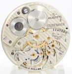 South Bend 12-SIZE, 21 Jewel Studebaker Pocket Watch Movement Running. Fixed Price $120.00.