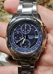 Vtg Seiko 7T62-0AE0 Alarm Chronograph Mens Wrist Watch 100M Original Bracetlet. Fixed Price $120.00.