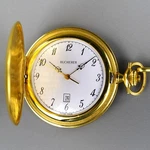 Bucherer Vintag Quartz Pocket Watch Gold 50MM Swiss Made. Fixed Price $199.00.