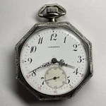 Longines Swiss Pocket Watch 12S 15J White Gf S/n: 2278063 Art Deco 43MM C. 1909. Fixed Price $179.00.