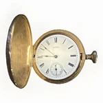 Antique 1885 Waltham 18S Pocket Watch - Wm. Ellery 11J Movement & Hunter Case. Fixed Price $88.00.