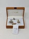 Colibri Of London Pocket Watch Silver & Gold Tone Quartz Analog W/ Chain Pendant. Fixed Price $19.95.