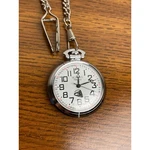 Rare Vintage Quartex Electra Wind Up Train Pocket Watch Silver Tone Chain Swiss. Fixed Price $179.00.