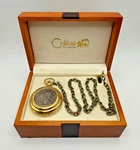 Colibri Of London Pocket Watch W/ 1943 Walking Liberty Silver Half Dollar & Box. Fixed Price $150.00.