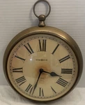 Howard Miller Antique 9 Brass Pocket Watch Wall Clock. Fixed Price $55.00.