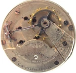 1897 Hampden Pocket Watch Movement 1019002 18S 17J (OF2). Fixed Price $39.95.