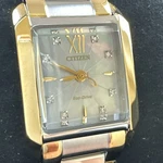 Citizen Bianca Eco-drive Mop Dial Two Tone Watch EW5554-58D. Fixed Price $424.99.