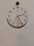 Omega Pocket Watch Movement Cal 35.5 Serial Number 6110263 Enamel Dial Mens. Fixed Price $224.00.