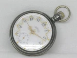 Antique 16S Waltham 1888 Gold Foil Fancy Dial Silver Cased Pocketwatch, Serviced. Fixed Price $275.00.
