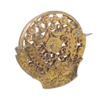 Antique Georgian English Gilt Engraved Demon Watch Cock Brooch Pin C1760-90. Fixed Price $50.00.