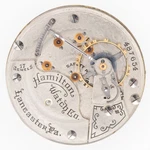 Hamilton Grade 924 Model 18-SIZE 17 Jewel Antique Pocket Watch Movement, Runs. Fixed Price $80.00.