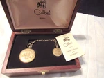 Colibri Swiss Quartz Pocket Watch 20 Dollar Gold Coin Wooden Box - New. Fixed Price $89.99.