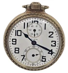 Elgin Up Down 21J Bw Raymond Railroad Pocket Watch Wind Indicator, Runs. Fixed Price $895.00.