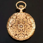 Hamilton Model 961 Pocket Watch 14K Gold Diamond Hunter Case Antique Vintage. Fixed Price $9600.00.