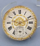 Antique Swiss Pocket Watch Movement W/ Fancy Dial Hands. Be Restored!. Fixed Price $55.00.
