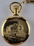 Vintage Westclox Wind Pocket Watch, Train The Conductor Railroad 50MM Mechanical. Fixed Price $65.00.