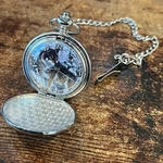 Westminster Wildlife Series Wolf Pocket Watch & Chain. Fixed Price $13.99.