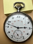 Tavannes Open Face Pocket Watch 800 Silver Case Ancre De Precision Runs 51MM 15J. Fixed Price $165.00.