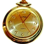 Quartz Pocket Watch Gold Tone LTD021 Japan Movt M.z. Berger Stainless Steel. Fixed Price $26.09.
