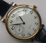 Omega Big Mens Wristwatch Steel & Gold Case Ref. 121.1740 Load Manual Cal. 960. Fixed Price $900.00.