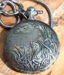 Vintage Armitron Quartz Pocket Watch :hunting Dog & Duck' Gold Plated. Fixed Price $12.67.