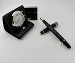 Montblanc Travel Time 7056 & Chopin 145P Fountain Pen With Rare 18K Gold Nib. Fixed Price $799.00.