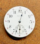 6S Waltham 15 Jewel Pocket Watch Movement 34MM Seaside 1890 Porcelain Dial. Fixed Price $29.99.