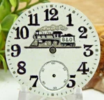 Antique Pocket Watch Movement With Hand Decorated Dial Elgin B&o Railroad 18S. Fixed Price $149.00.