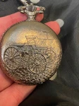 Croton Reliance Quartz Pocket Watch Commemorative Automobile George Selden 1895. Fixed Price $24.00.