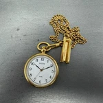 Seiko Alba Pocket Watch Men 36MM Cream Dial Gold Tone Round V701-0A30 New Batt. Fixed Price $50.99.