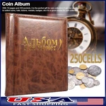 250 Pockets Holder Album 10 Pages Book For Medals Coins Collector. Fixed Price $12.99.
