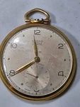 Vintage Accro Swiss 17 Jewel Pocket Watch Gold Case Incabloc Project Missing Crn. Fixed Price $129.99.