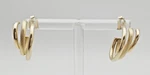 Triple Bar J Style 14K Solid Yellow Gold, Stud Earring. Fixed Price $379.00.