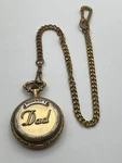 Vtg Majesti Pocket Watch & Chain Number 1 Dad Gold Tone Doesn't Work. Fixed Price $17.00.
