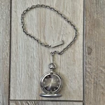 Relic Gradient Dark Faced Brushed Stainless Pocket Watch And Chain Working. Fixed Price $25.99.