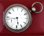 1881 Illinois 18S Keywind Pocket Watch Marked Railway W/ Silver Case Runs. Fixed Price $339.00.