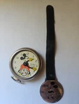 1933 Disney Ingersoll Mickey Mouse Pocket Watch With Fob. Fixed Price $499.00.