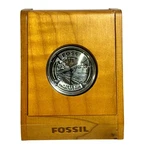 Fossil Limited Edition 1998 Collectors Club 'steamliner' Pocket Watch-wood Case. Fixed Price $149.50.