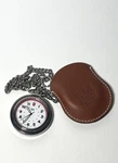 Vintage Victorinox Swiss Army Brown Leather Pouch Quartz 48MM Pocket Watch. Fixed Price $80.00.