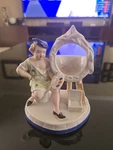 Antique 19THC. Staffordshire Figurine Pocket Watch Holder - Unique. Fixed Price $84.99.