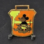 Vintage 1930S Ingersoll Mickey Mouse Hunting Pluto Enamel Pocket Watch Fob. Fixed Price $99.95.