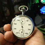 Meylan Mechanical Stopwatch Chronograph Silver Metal For Running & Training. Fixed Price $130.00.